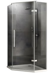 Душевой уголок Abber Ewiges Wasser AG05100 100x100, профиль хром