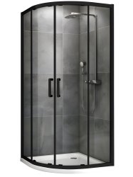 Душевой уголок Abber Schwarzer Diamant AG01090B 90x90, профиль черный