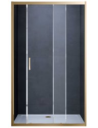 Душевая дверь Vincea Alpha VDS-3AL140CLG 140x195, профиль брашированное золото