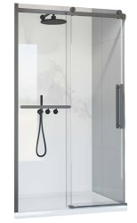 Душевая дверь Vincea Como Soft VDS-1CS130CLGM 130x195, профиль вороненая сталь