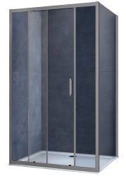 Душевой уголок Vincea Alpha VSR-3AL9013CLGM 130x90, профиль вороненая сталь