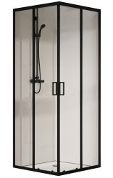 Душевой уголок Vincea City VSS-5CT9010CLB 100x90, профиль черный