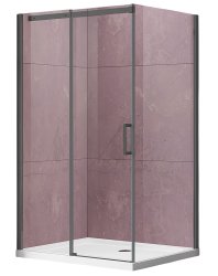 Душевой уголок Vincea Dice VSR-4D8015CLGM 150x80, профиль вороненая сталь