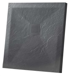 Душевой поддон Vincea VST-4SR9090A 90x90 из искусственного камня, антрацит
