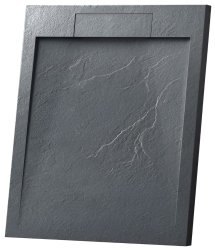 Душевой поддон Vincea VST-4SRL9090A 90x90 из искусственного камня, антрацит