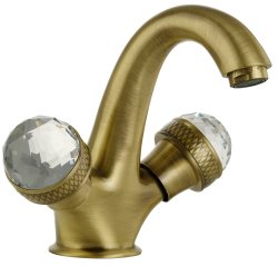 Смеситель для раковины Migliore Axo Crystal 18481, бронза