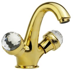 Смеситель для раковины Migliore Axo Crystal 18510, золото