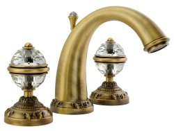 Cмеситель для раковины Migliore Cristalia 18583, бронза