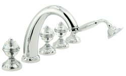 Смеситель на борт ванны с душем Migliore Cristalia Crystal 18586, хром