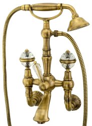 Смеситель для ванны с душем Migliore Cristalia Crystal 18580, бронза