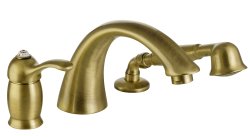 Смеситель на борт ванны с душем Migliore Lem Crystal 18875, бронза