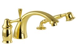 Смеситель на борт ванны с душем Migliore Maya 18929, золото