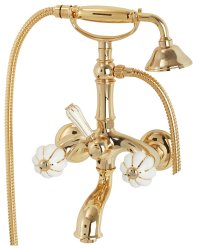 Смеситель для ванны с душем Migliore Olivia 19028, золото