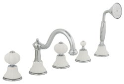 Смеситель на борт ванны с душем Migliore Olivia 19005, хром