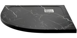 Душевой поддон WasserKraft Neime 19T01 90x90 из искусственного камня, черный