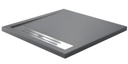Душевой поддон WasserKraft Wiese 84T03 90x90 из искусственного камня, серый