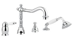 Смеситель на борт ванны с душем Migliore Oxford 19125, хром