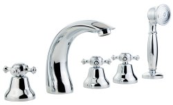 Смеситель на борт ванны с душем Migliore Prestige 31608, хром