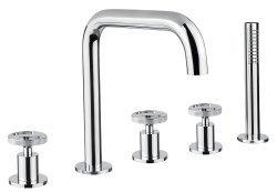 Смеситель на борт ванны с душем Migliore Reversa 28193, хром