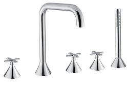 Смеситель на борт ванны с душем Migliore Sirius 28171, хром