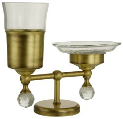 Стакан с мыльницей настольный Migliore Amerida 16572, бронза