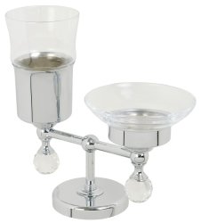 Стакан с мыльницей настольный Migliore Amerida 16591, хром