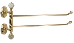 Полотенцедержатель двойной Migliore Amerida 16607 поворотный, золото