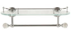 Стеклянная полка Migliore Amerida 16584 с полотенцедержателем, хром