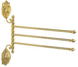 Полотенцедержатель тройной Migliore Cleopatra 16700 поворотный, золото