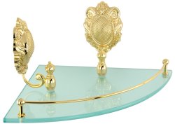 Полка угловая Migliore Cleopatra 16694, золото