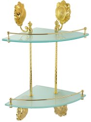 Полка угловая Migliore Cleopatra 16695, золото