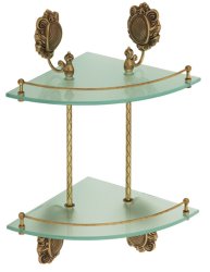 Полка угловая Migliore Cleopatra 16639, бронза