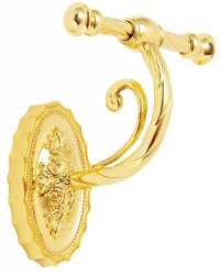 Крючок двойной Migliore Edera 16942, золото