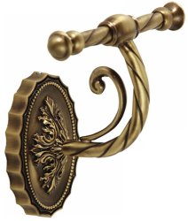 Крючок двойной Migliore Edera 16894, бронза