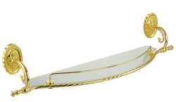 Стеклянная полка Migliore Edera 16946, золото