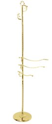 Полотенцедержатель напольный Migliore Edera 16956 с крючками, золото
