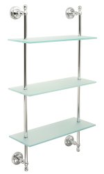 Стеклянная полка Migliore Mirella 17232 тройная, хром