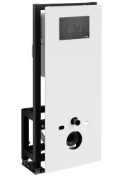 Инсталляция для унитаза Wasserkraft Glan 66TLT.010.ME.WH.MB02 с кнопкой