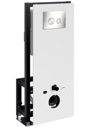 Инсталляция для унитаза Wasserkraft Glan 66TLT.010.ME.WH.BN01 с кнопкой