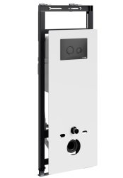 Инсталляция для унитаза Wasserkraft Salm 27TLT.010.ME.WH.MB01 с кнопкой