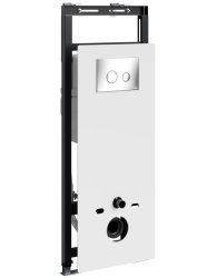Инсталляция для унитаза Wasserkraft Salm 27TLT.010.ME.WH.CH01 с кнопкой