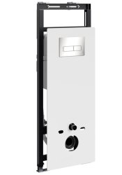 Инсталляция для унитаза Wasserkraft Salm 27TLT.010.ME.WH.BN03 с кнопкой