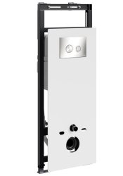 Инсталляция для унитаза Wasserkraft Salm 27TLT.010.ME.WH.BN01 с кнопкой