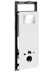 Инсталляция для унитаза Wasserkraft Salm 27TLT.010.ME.WH.BN04 с кнопкой