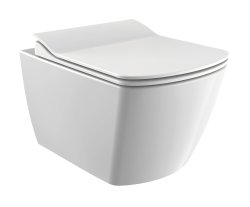Подвесной унитаз Creavit Elegant EG321, белый с сиденьем