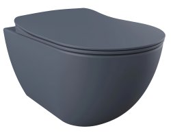 Подвесной унитаз Creavit Free FE322.20100, серый с сиденьем