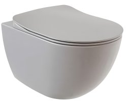 Подвесной унитаз Creavit Free FE322-00CG00E-0000, серый с сиденьем