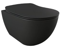 Подвесной унитаз Creavit Free FE322.H0000, черный с сиденьем