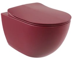 Подвесной унитаз Creavit Free FE322-11BR00E-0000, фиолетовый с сиденьем