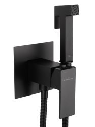 Гигиенический душ Wonzon&Woghand Cube WW-88829016-MB со смесителем, черная матовая